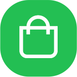 مربع سبز سبد حرید سفید داخلش