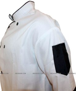 لباس سرآشپز ده دکمه سفید از بغل