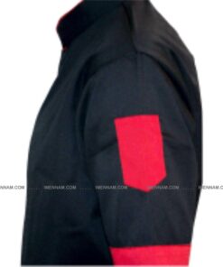 لباس سرآشپز ده دکمه مشکی از بغل