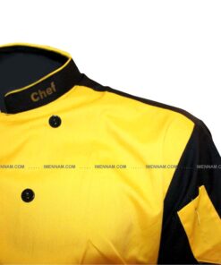 لباس آشپزی شف مشکی زرد 3
