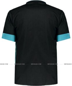 لباس آشپزی شف مشکی فیروزه ای2