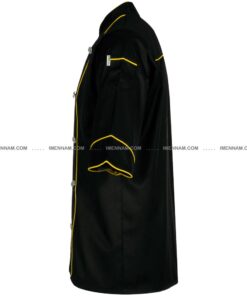 لباس سرآشپزی شایان مشکی زرد از بغل 3