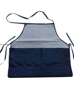 پیش بند ضد آب سرمه ای از پشت و تا شده