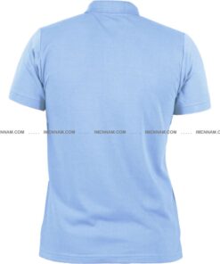 تیشرت جودون یقه دار آبی روشن از پشت