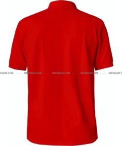 تیشرت جودون یقه دار قرمز از پشت