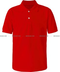 تیشرت جودون یقه دار قرمز از روبرو