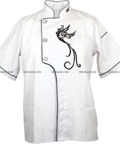 لباس سرآشپز عرشیا سفید از جلو