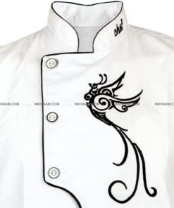 گلدوزی لباس سرآشپز عرشیا سفید