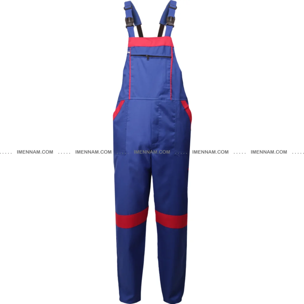 لباس کار دوبنده 45 bib and brace overalls blue red 1