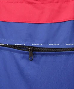جیب جلو لباس کار دوبنده آبی قرمز