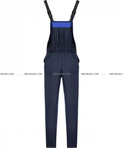 لباس کار دوبنده سرمه‌‌‌‌ای آبی از پشت