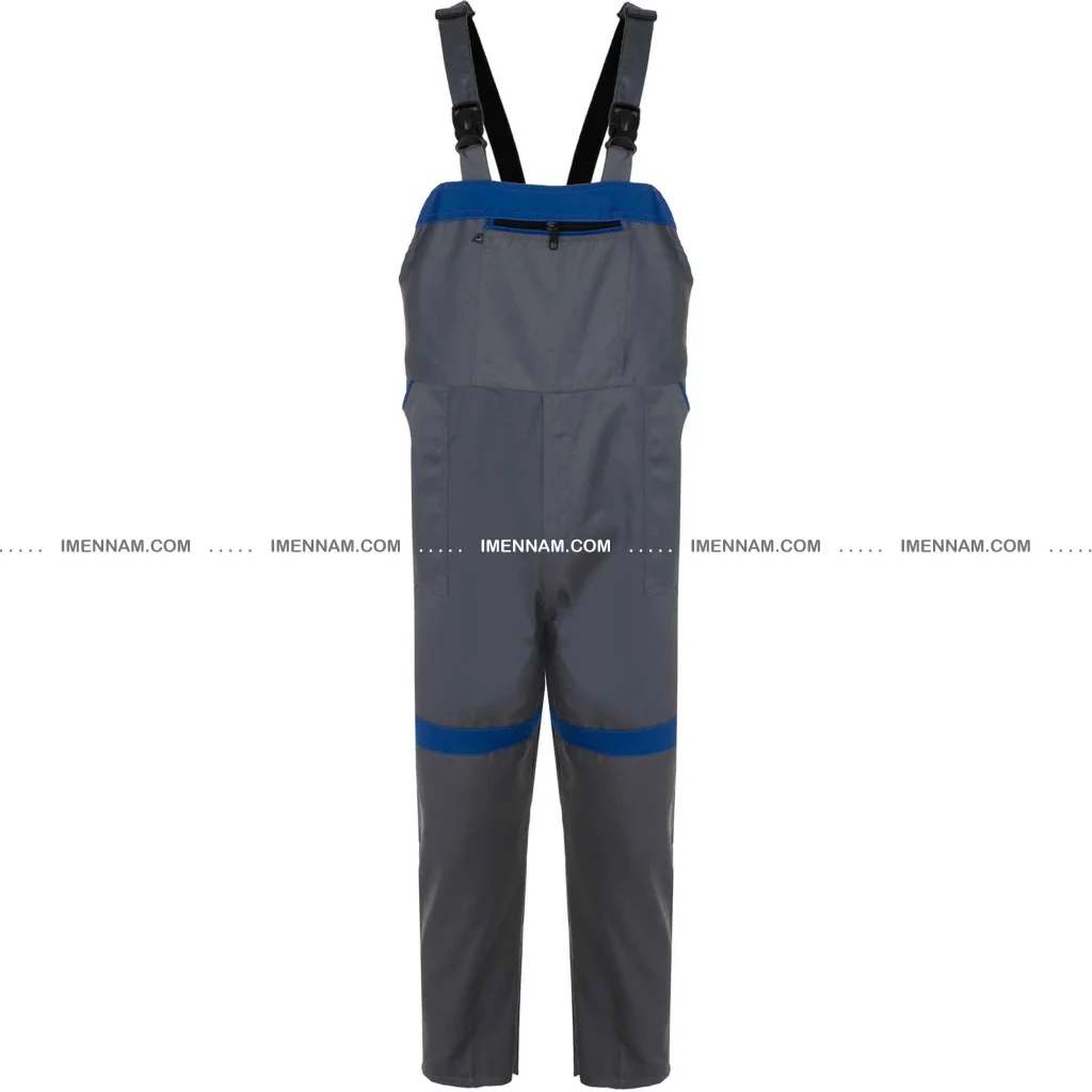لباس کار دوبنده 44 bib and brace overalls grey blue 1