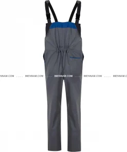 لباس کار دوبنده طوسی آبی از پشت