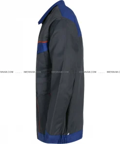 کاپشن لباس کار بوفالو طوسی ‌آبی از بغل