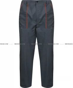 شلوار لباس کار بوفالو طوسی ‌آبی از جلو