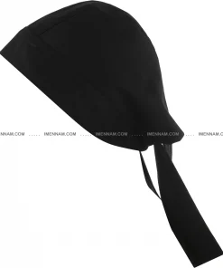 دستمال سر آشپزی مشکی از بغل