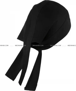 دستمال سر آشپزی مشکی از پشت