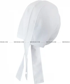 دستمال سر آشپزی سفید از پشت