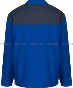 کاپشن لباس کار ایران خودرویی آبی از پشت