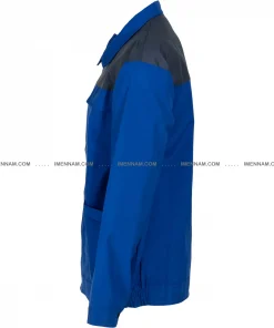 کاپشن لباس کار ایران خودرویی آبی از بغل