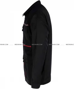 کاپشن لباس کار اورجینال سرمه‌ای از بغل