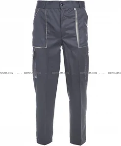 شلوار لباس کار ست ورک طوسی استخوانی از جلو