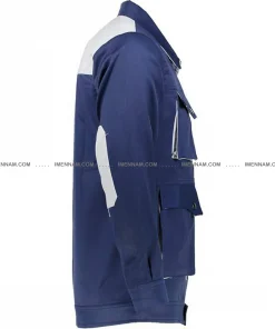 کاپشن لباس کار ست ورک آبی نفتی استخوانی از بغل