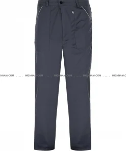 شلوار لباس کار سیلوری طوسی استخوانی از جلو