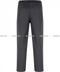 شلوار لباس کار سیلوری طوسی قرمز از پشت