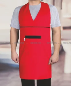 پیش بند یقه هفت قرمز مشکی